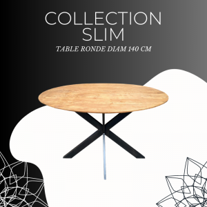 TABLE DE REPAS RONDE SLIM DIAM 140 CM
