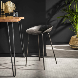 TABOURET ERGO EN PU GRIS