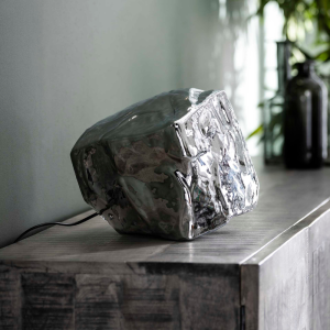 LAMPE DE TABLE ROCK CHROMÉE