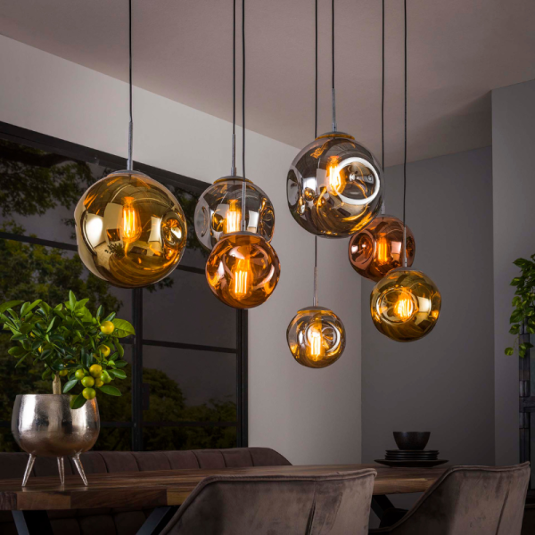 SUSPENSION STELLAR 7 GLOBES EN VERRE