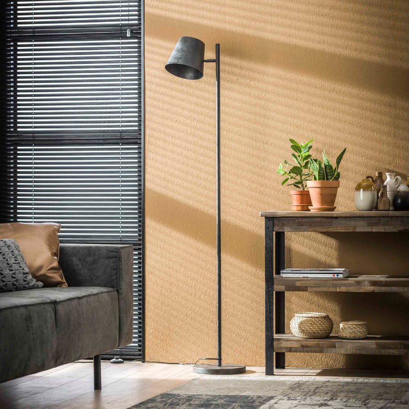 LAMPADAIRE 1 ABAT-JOUR EN MÉTAL CHARCOAL – Image 3