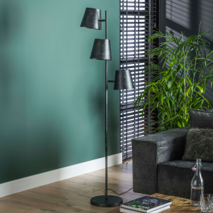 LAMPADAIRE CHARCOAL 3 ABATS-JOUR EN METAL