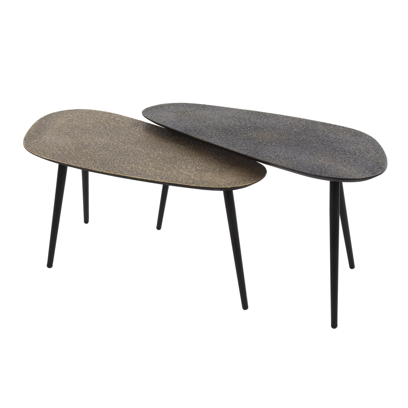 Set de deux table ABYDOS métal noir et bronze – Image 3