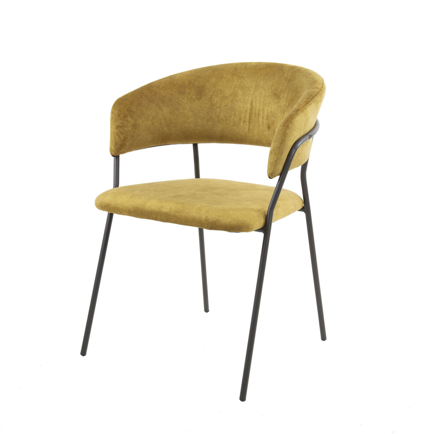 Fauteuil ILONA jaune en tissu – Image 2