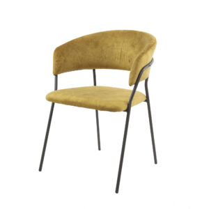 Fauteuil ILONA jaune en tissu