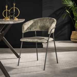 Fauteuil ILONA gris en tissu