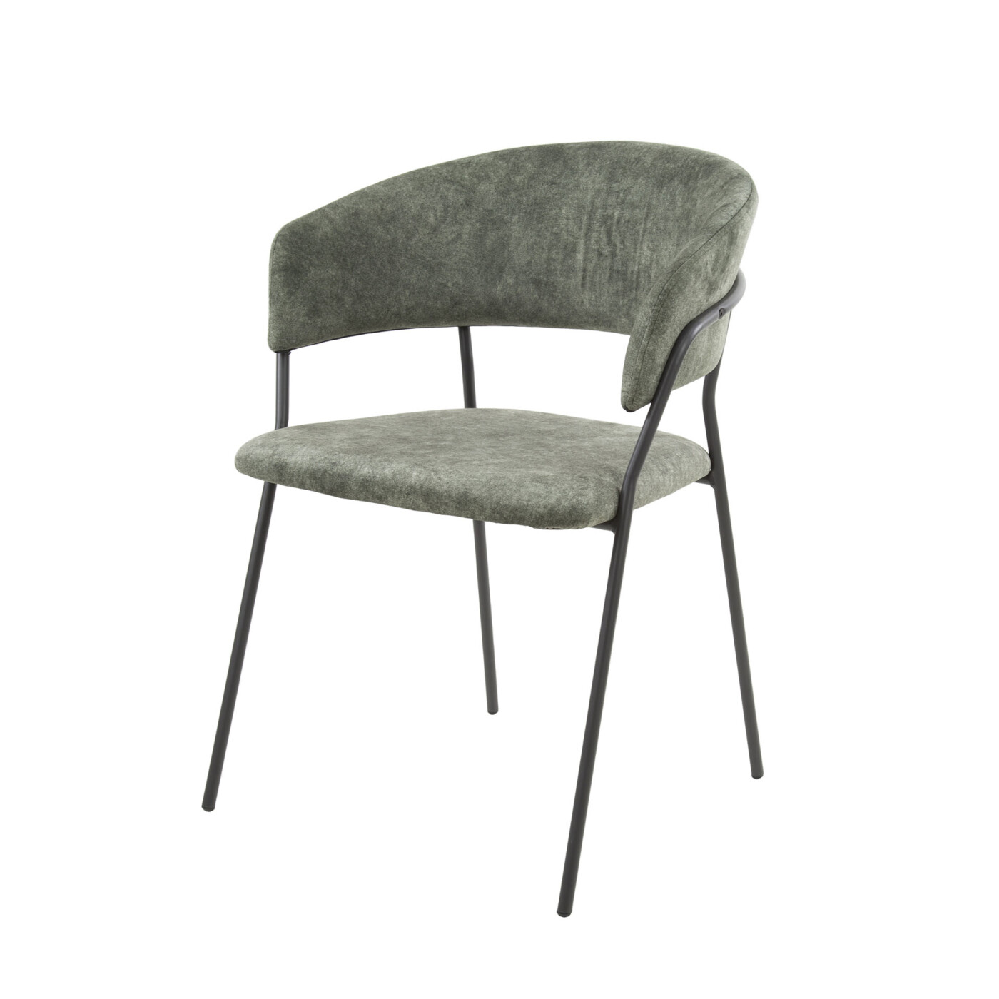 Fauteuil ILONA gris en tissu – Image 2
