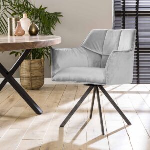 Fauteuil pivotant BRICE tissu velvet