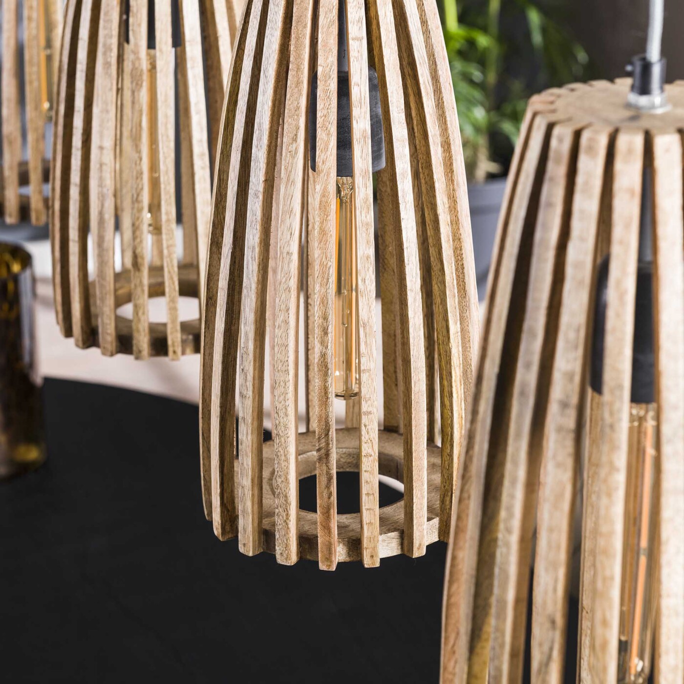 Suspension 4 abats-jour en manguier ARTWOOD – Image 4