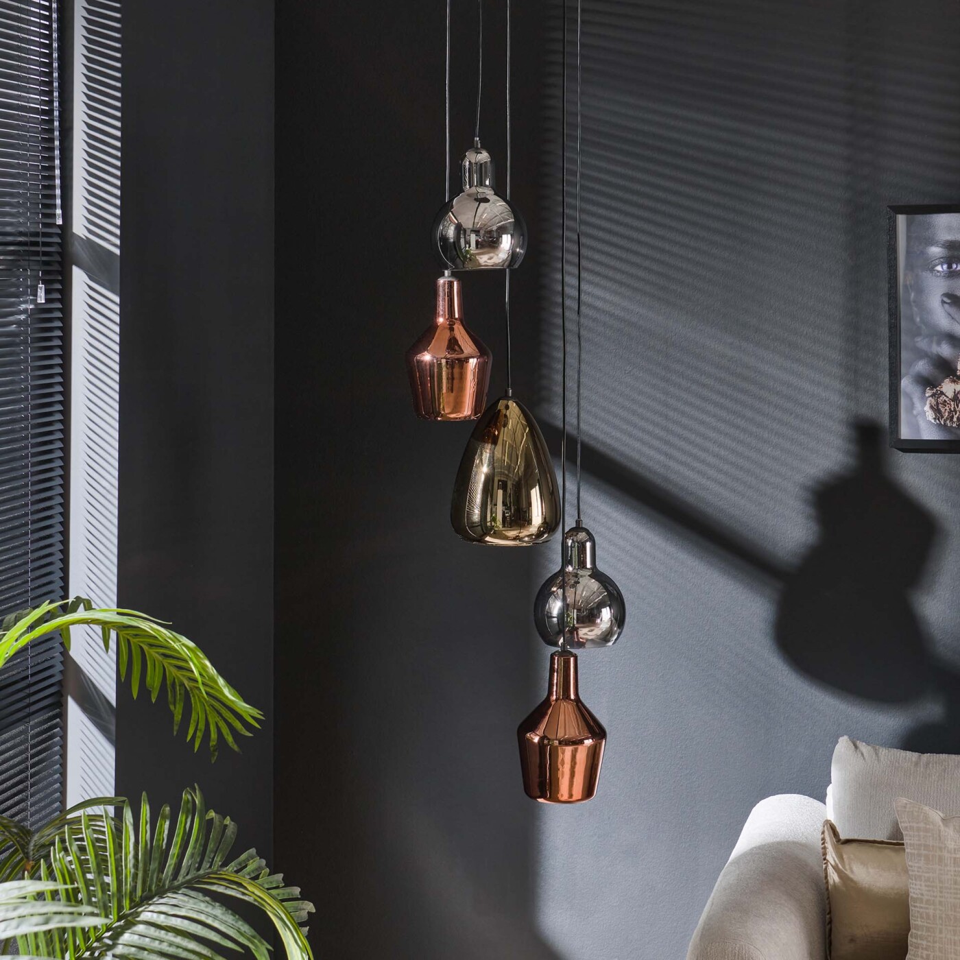 Suspension FERRARA 5 abats-jour en verre – Image 2