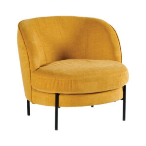 Fauteuil LEONI moutarde