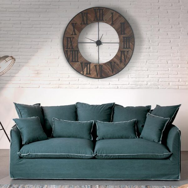 Canapé 3 places NORTHWEST bleu pétrole