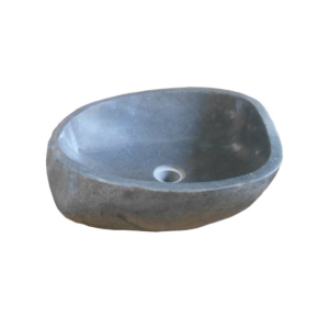 Vasque en pierre de rivière poli