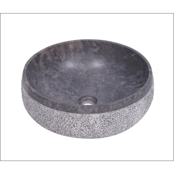 Vasque de salle de bain LOTUS en marbre gris