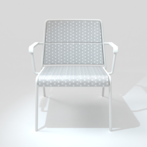 Fauteuil lounge collection A600 blanc/perle