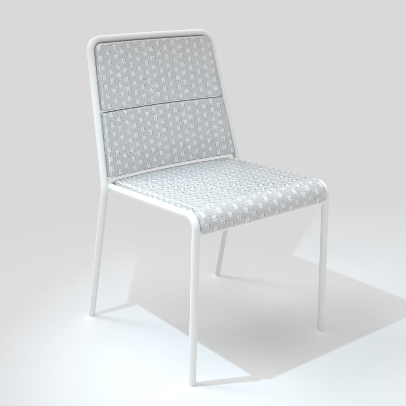 Chaise collection A600 blanche/perle