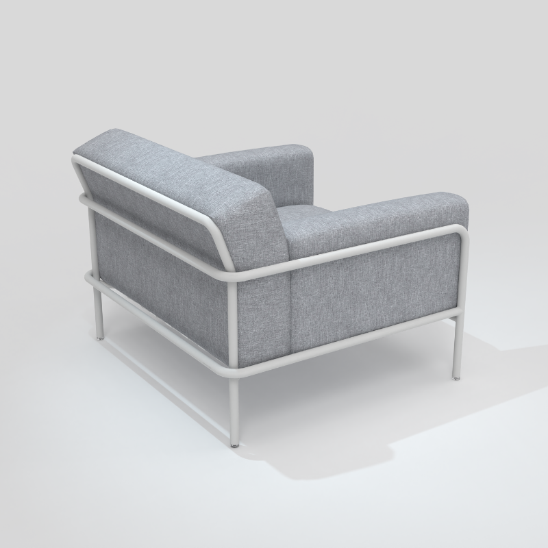 Fauteuil collection A600 perle blanche/ lin gris – Image 4