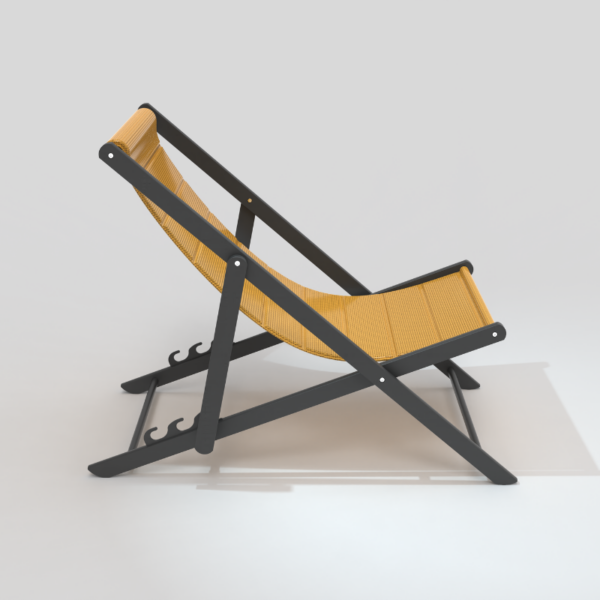 LA CHAISE charbon/moutarde