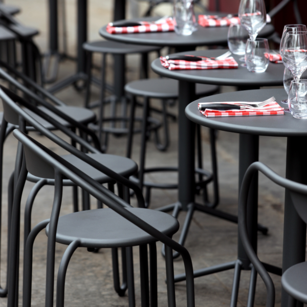 Table-bar HUGGY charbon 60 cm