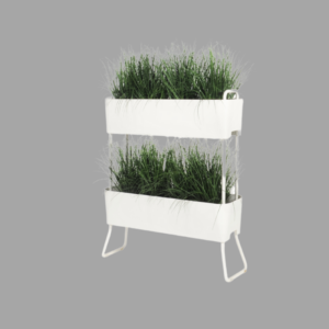 Jardiniere verticale double GREENS blanche