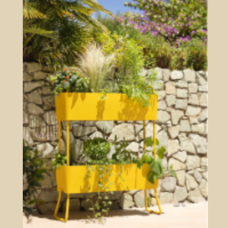 Jardiniere verticale double GREENS moutarde