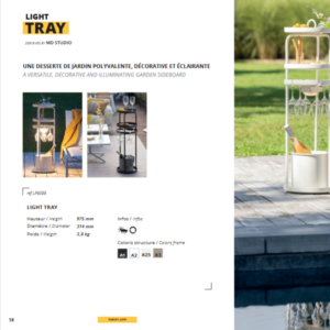 Desserte multi-plateaux perle