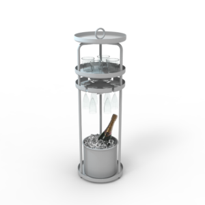 Desserte multi-plateaux perle