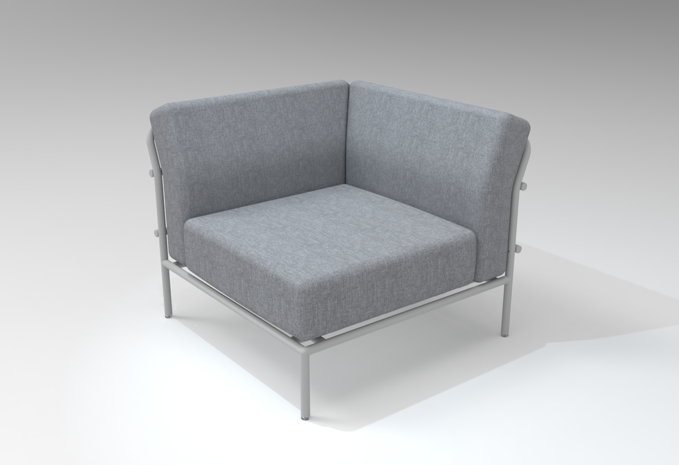 Canapé modulable collection A600 perle blanche / lin gris – Image 4