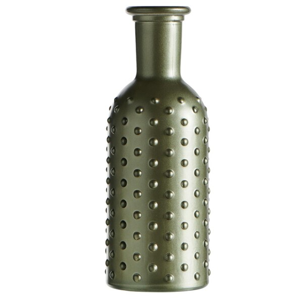 Bouteille décorative en verre à picots