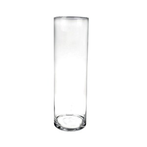 Vase en verre transparent
