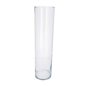 Vase en verre transparent