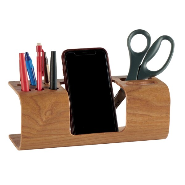 Organiseur de bureau en bois