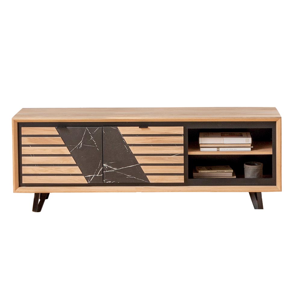 Meuble tv STORIA 2 portes 2 niches