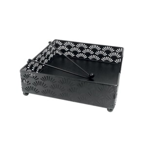 Range-serviettes métal noir