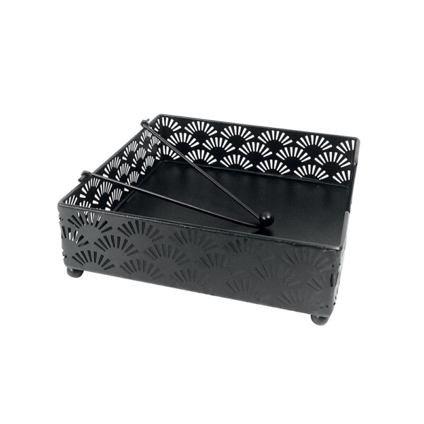 Range-serviettes métal noir