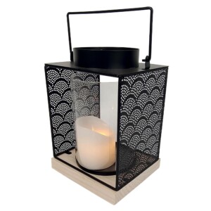 Lanterne métal noir