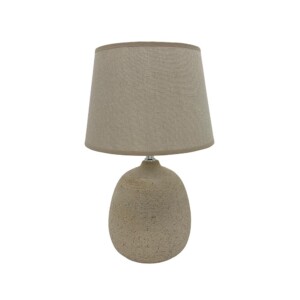 Lampe boule céramique blanche aspect granuleux