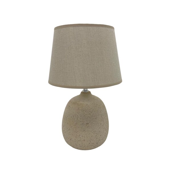 Lampe boule céramique blanche aspect granuleux