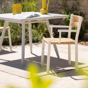 Chaise STIPA blanc/nat