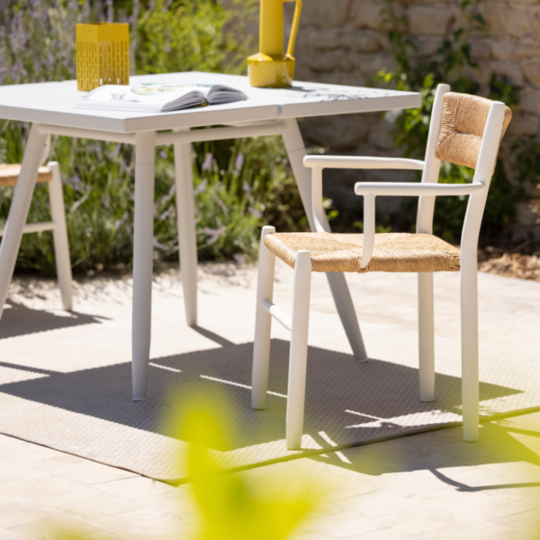 Chaise STIPA blanc/nat