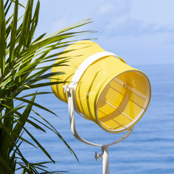 Lampe solaire Paris blanc/moutarde