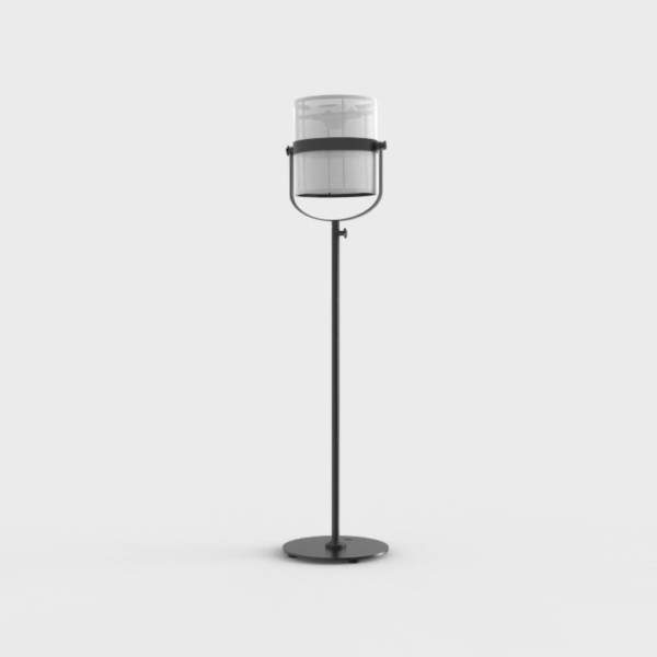 Lampe solaire Paris charbon/blanc