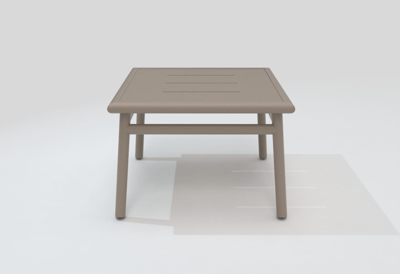 Table basse carrée NC taupe – Image 2