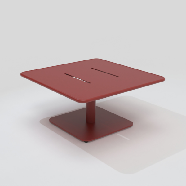 Table basse carrée Nuova tomate 80 x 80 cm