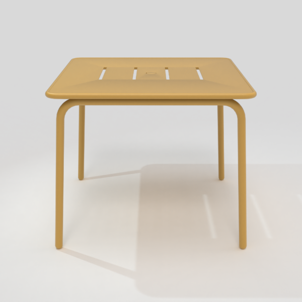 Table de repas carrée 90 X 90 cm moutarde