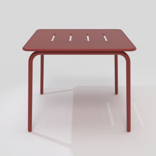 Table de repas carrée 90 X 90 cm tomate