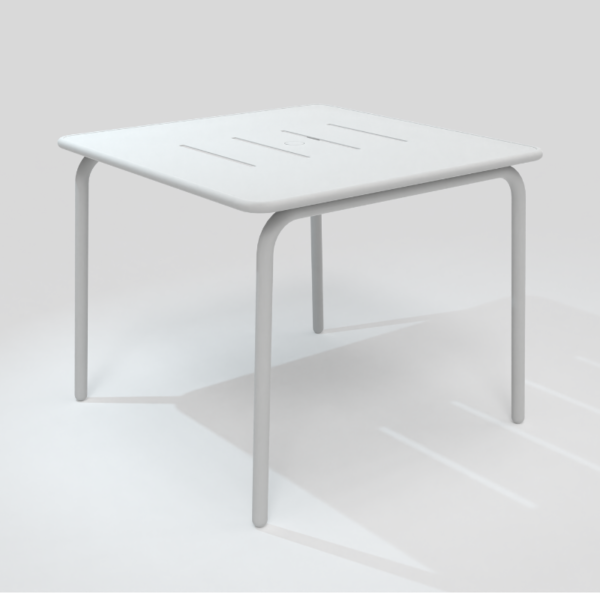Table de repas carrée 90 X 90 cm white pearl