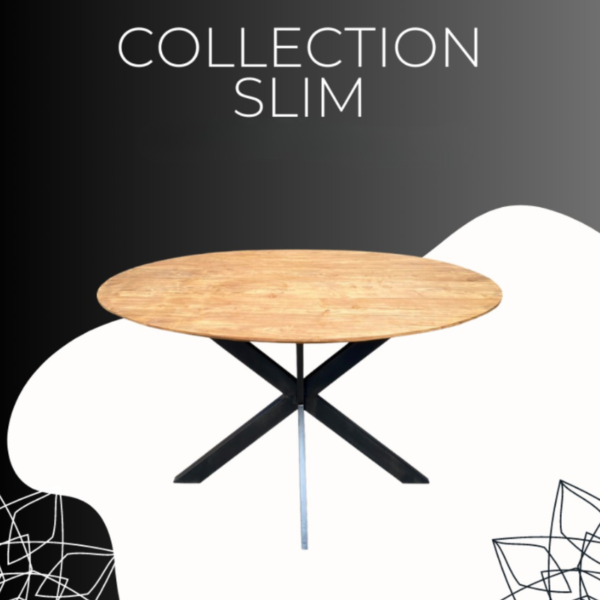 TABLE DE REPAS RONDE SLIM DIAM 120 CM